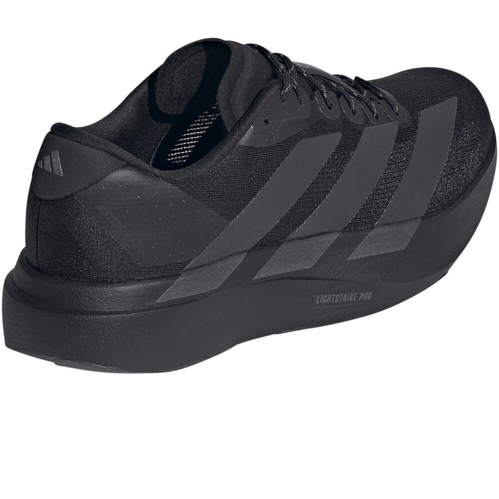 adidas zapatilla running hombre ADIZERO EVO SL NEGRO vista trasera