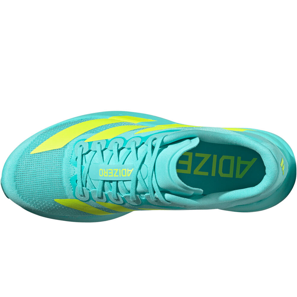 adidas zapatilla running hombre ADIZERO EVO SL VERDE vista superior