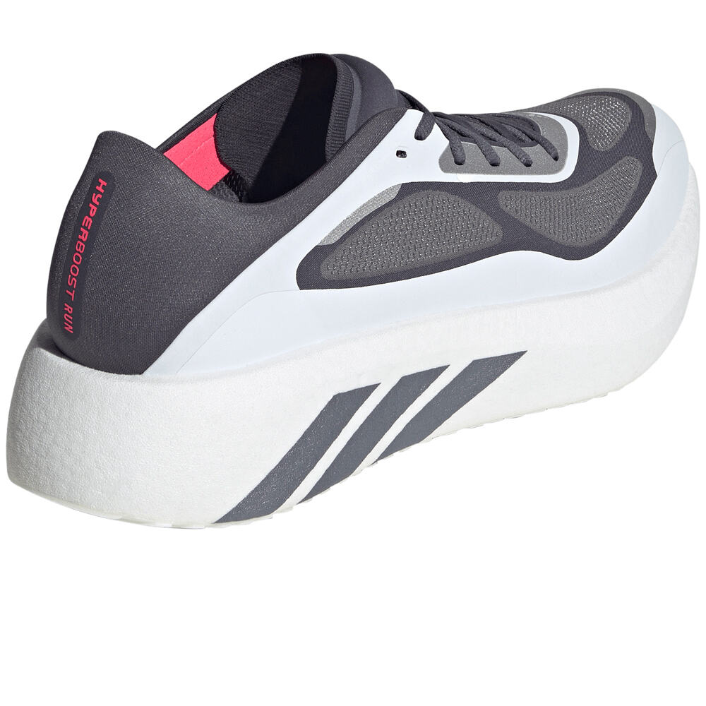 adidas zapatilla running hombre HYPERBOOST RUN BLANCO vista trasera