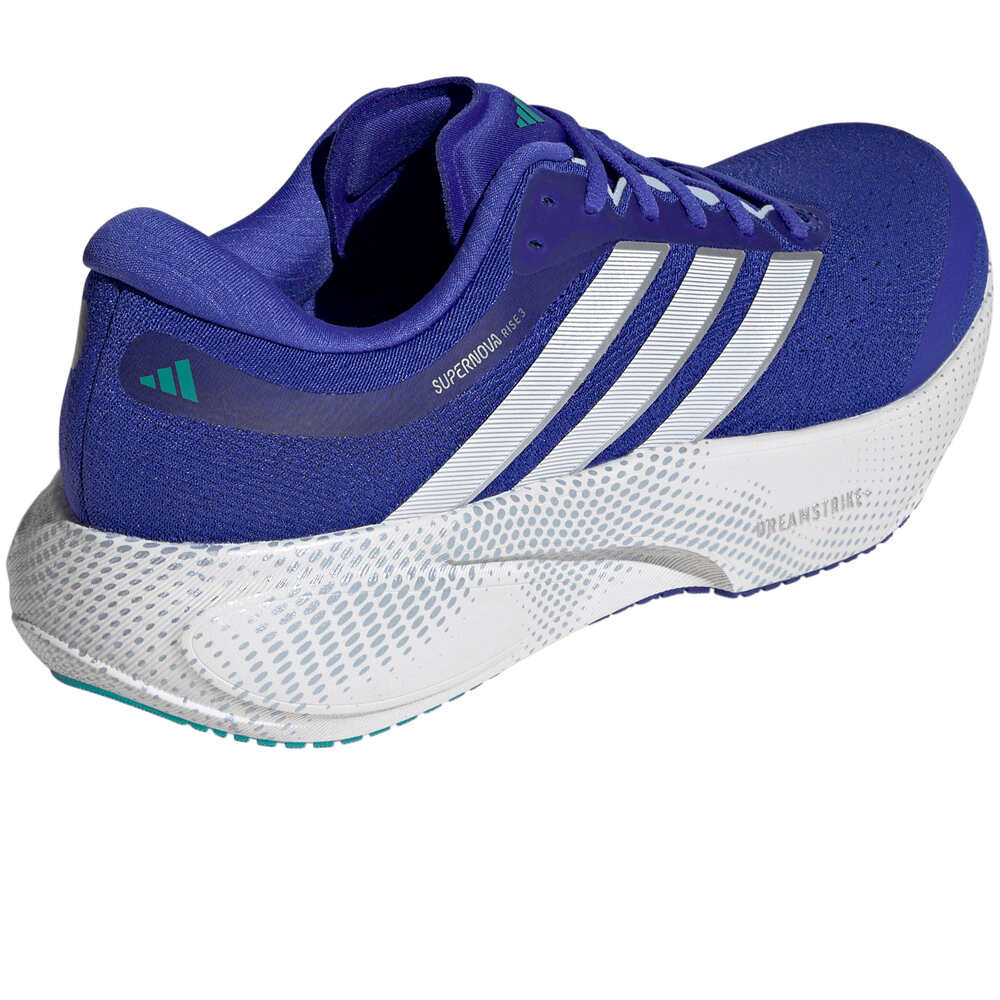 adidas zapatilla running hombre SUPERNOVA RISE 3 AZUL vista trasera