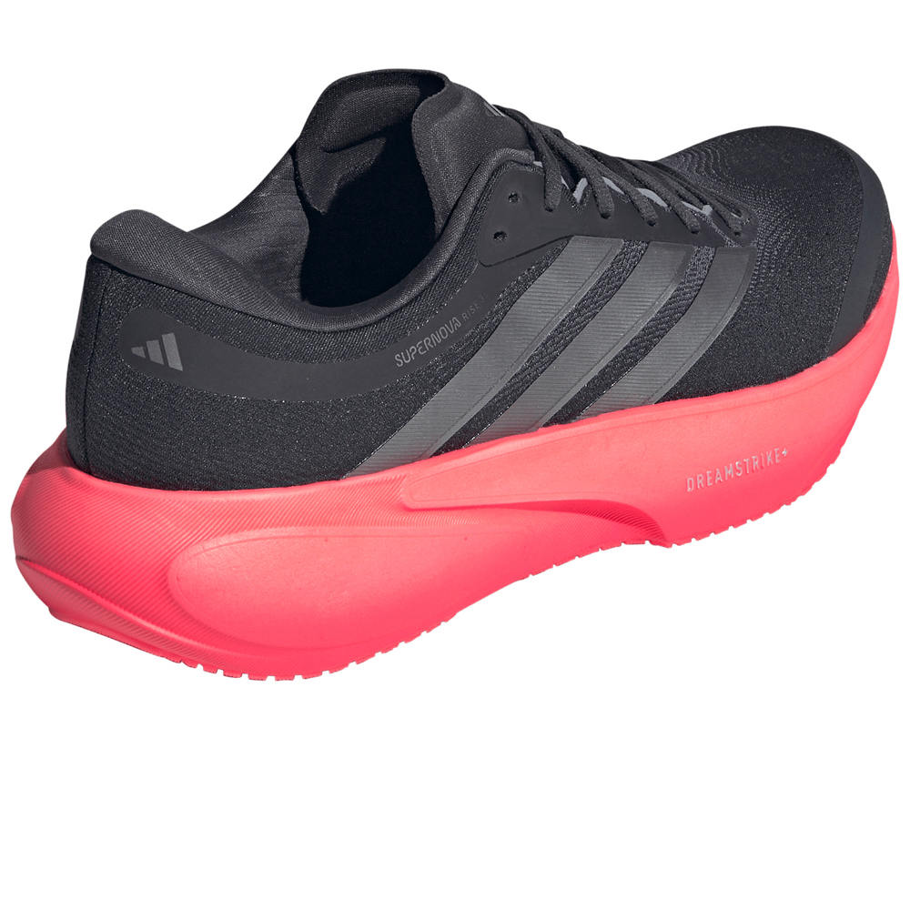 adidas zapatilla running hombre SUPERNOVA RISE 3 NEGRO vista trasera