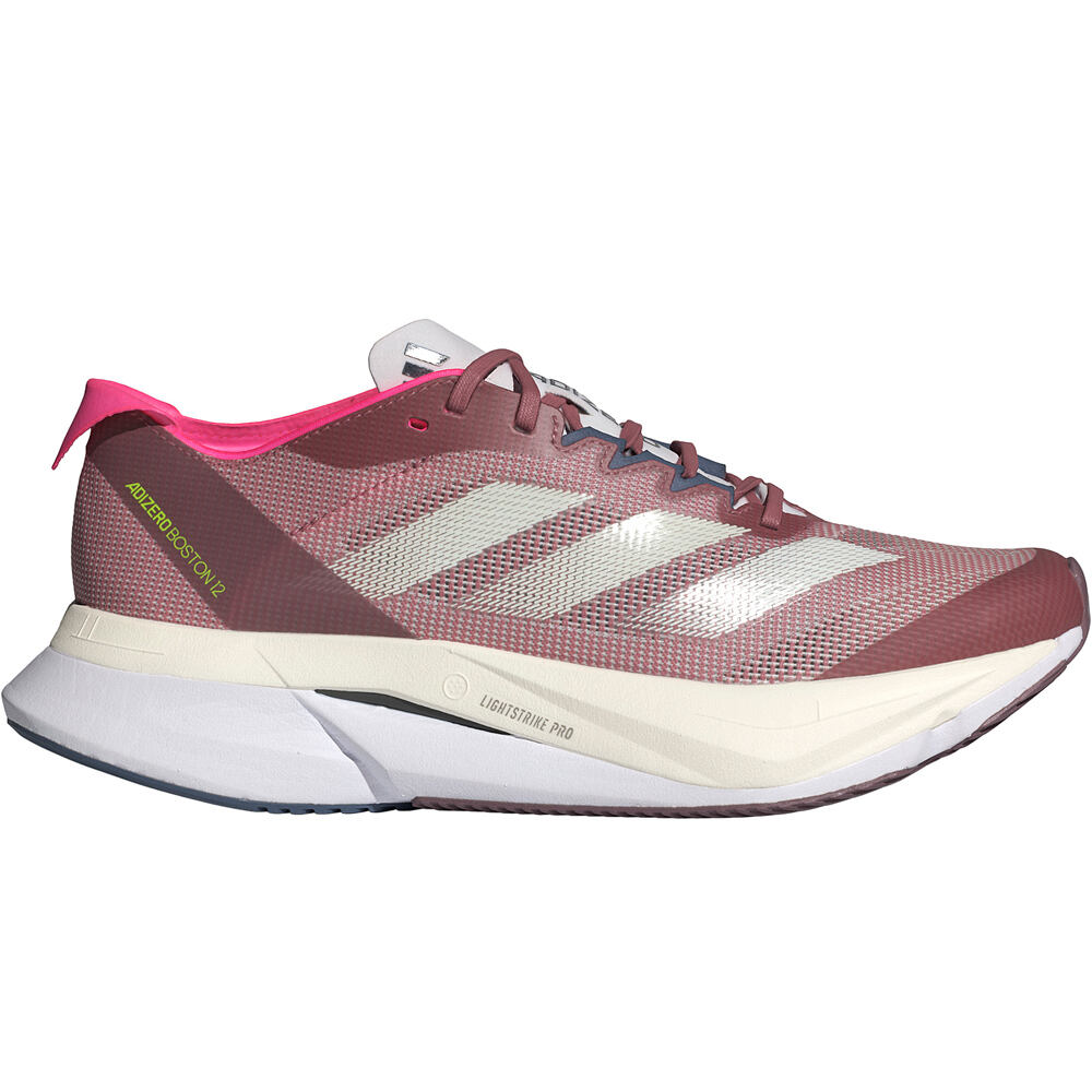 adidas zapatilla running mujer ADIZERO BOSTON 12 ROJO lateral exterior
