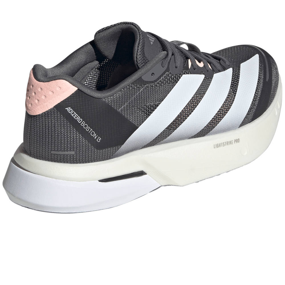 adidas zapatilla running mujer ADIZERO BOSTON 13 GRIS vista trasera