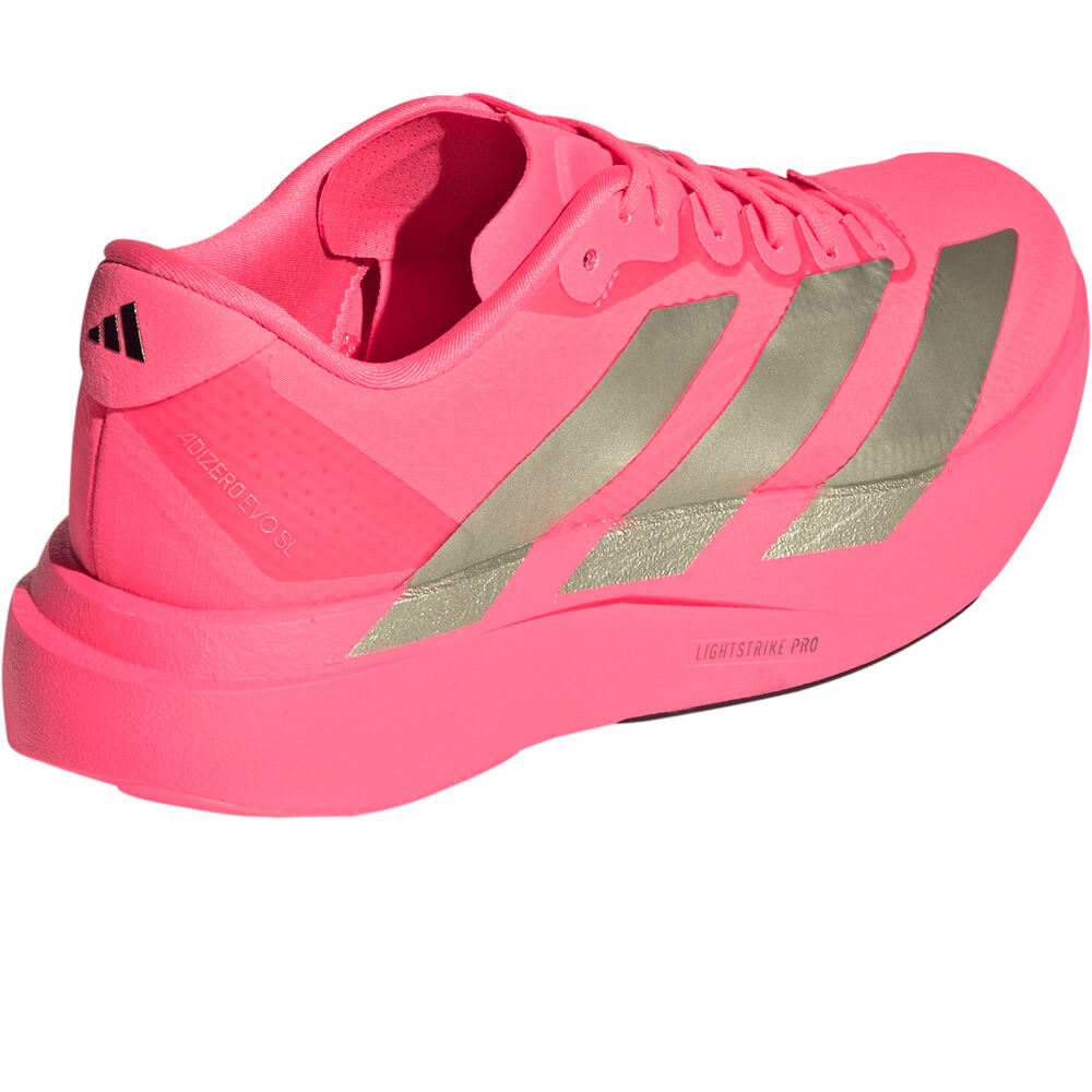 adidas zapatilla running mujer ADIZERO EVO SL ROSA vista trasera