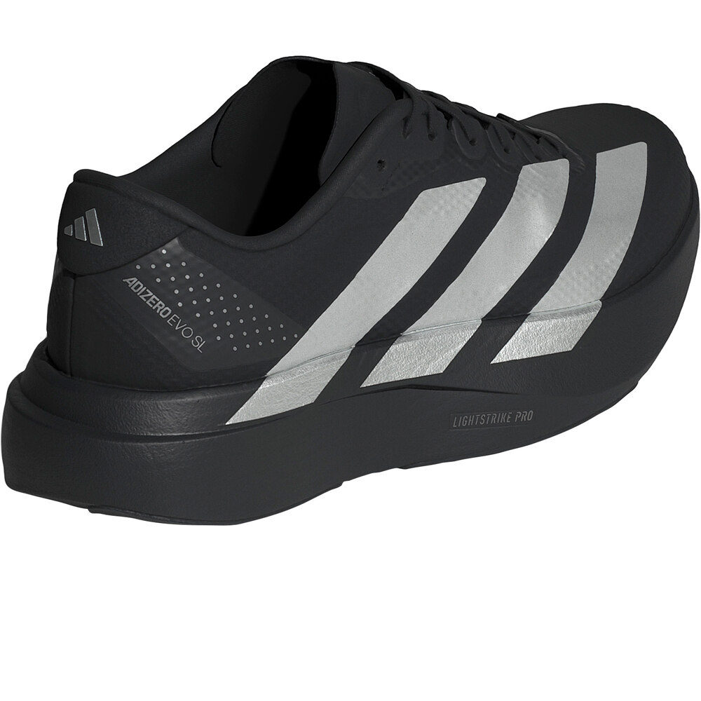adidas zapatilla running mujer ADIZERO EVO SL WOVEN NEGRO vista trasera