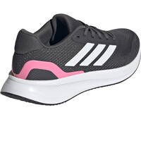 adidas zapatilla running mujer RUNFALCON 5 GRIS vista trasera