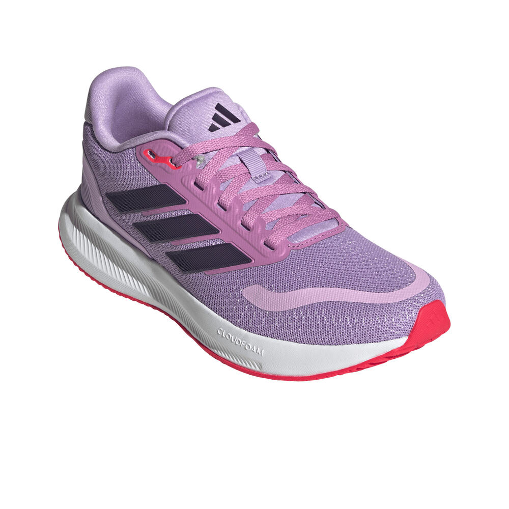 adidas zapatilla running niño RUNFALCON 5 MORADO vista trasera
