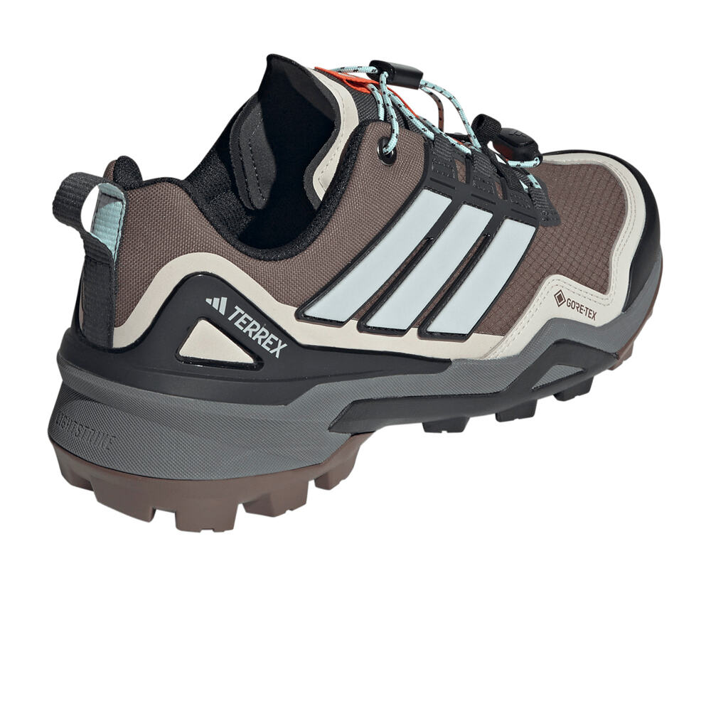 adidas zapatilla trekking mujer TERREX SKYCHASER GORE-TEX GRIS vista trasera