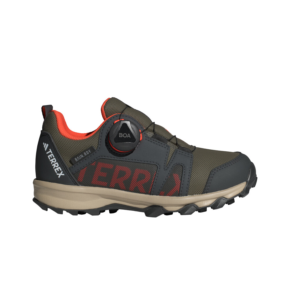 adidas zapatilla trekking niño TERREX AGRAVIC BOA R.RDY VERDE lateral exterior