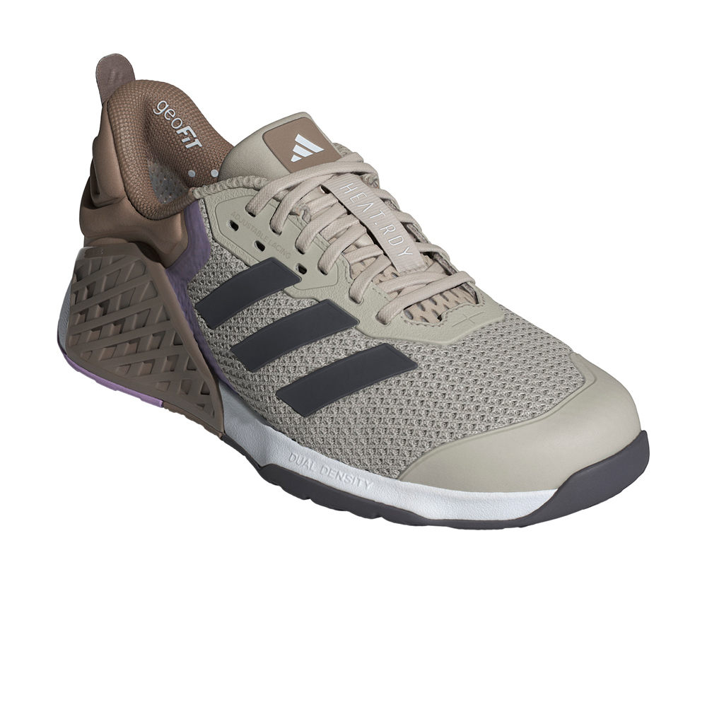 adidas zapatillas fitness mujer DROPSET 3 TRAINER GRIS lateral interior