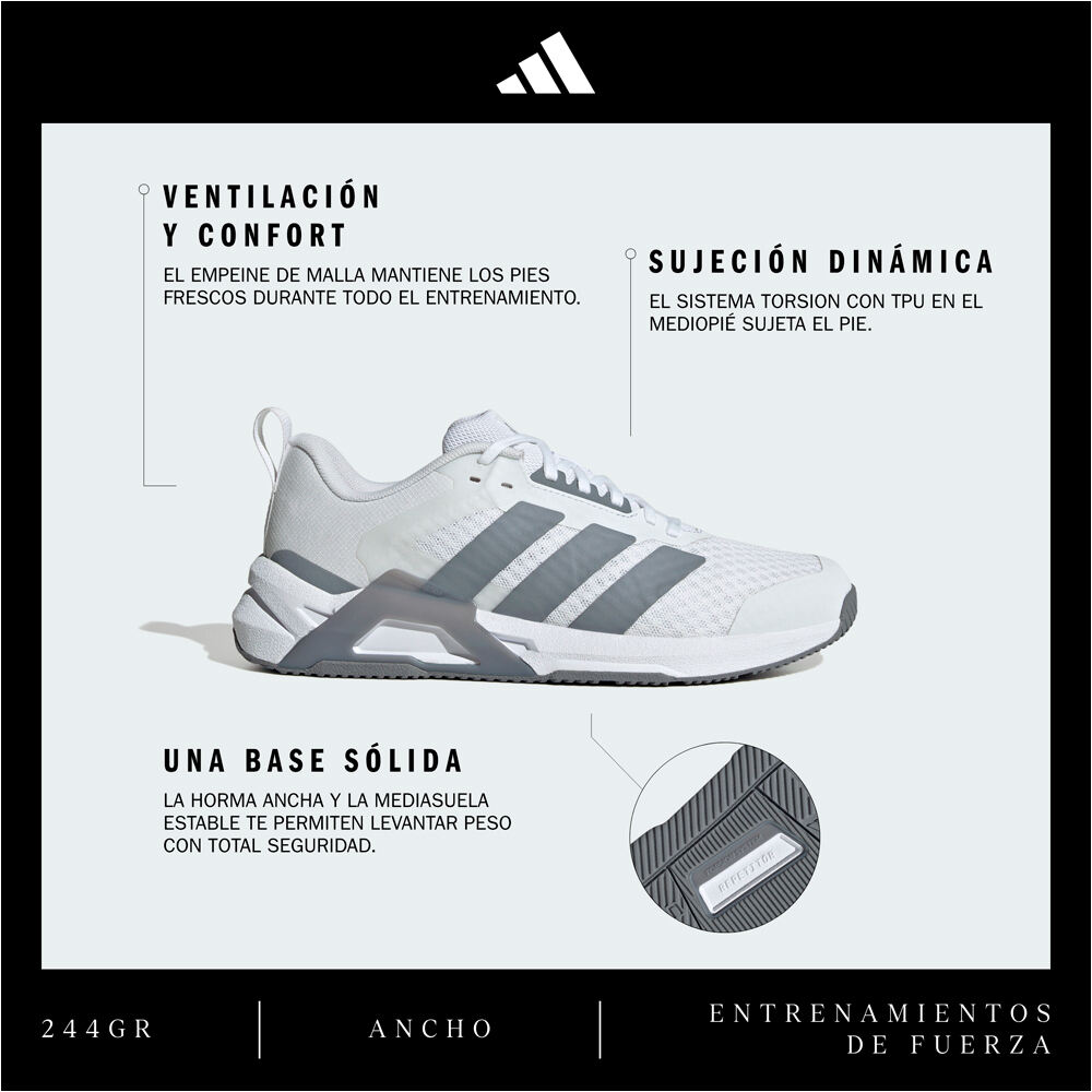 adidas zapatillas fitness mujer DROPSET CONTROL BLANCO 06