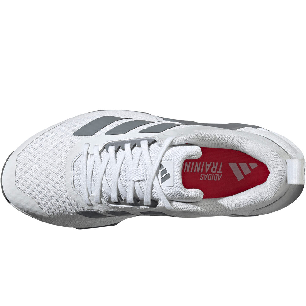 adidas zapatillas fitness mujer DROPSET CONTROL BLANCO vista superior