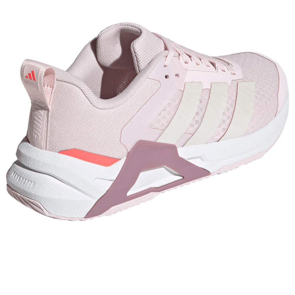 adidas zapatillas fitness mujer DROPSET CONTROL MARRON vista trasera