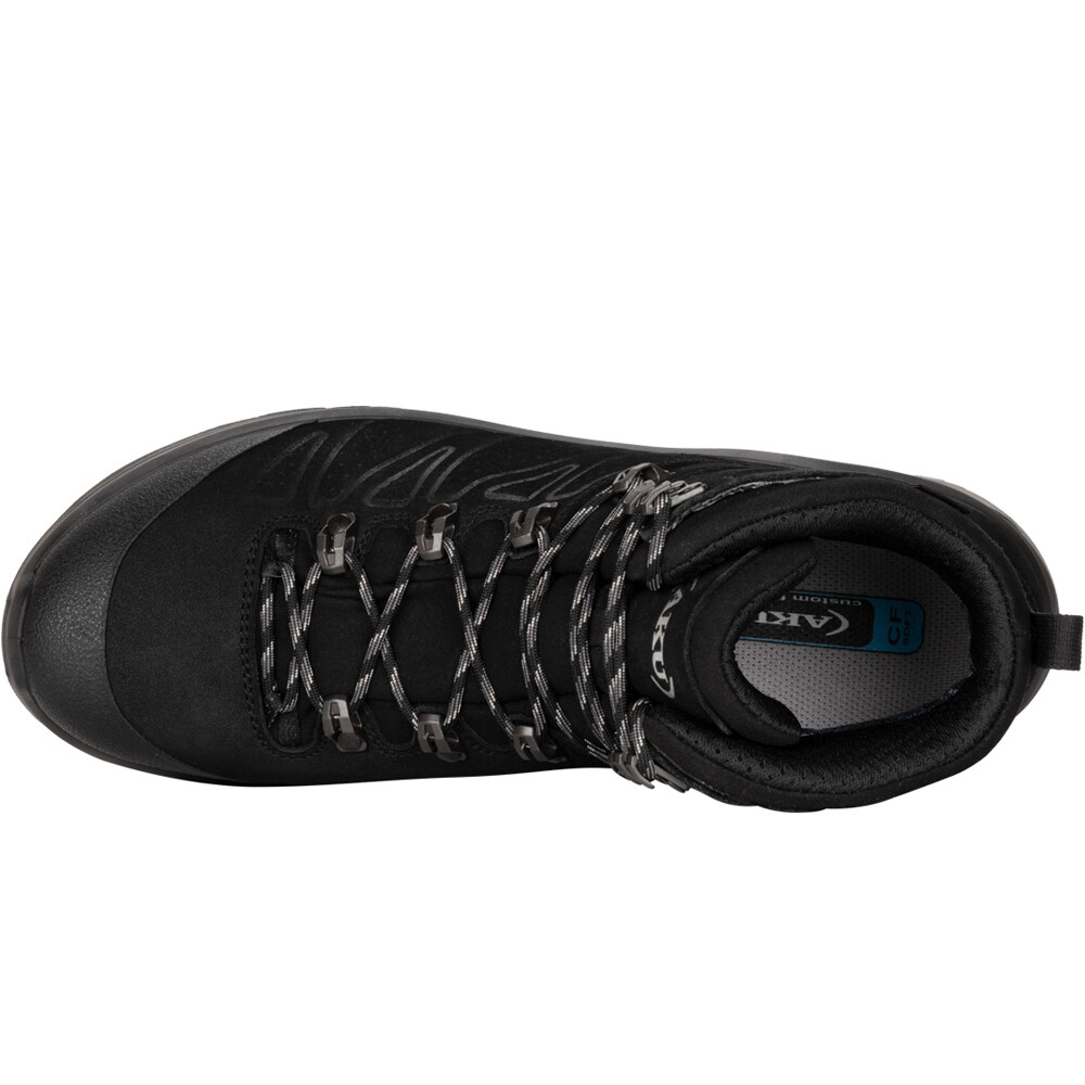 Aku bota montaña cuero hombre ADAPTA NBK GORE-TEX NEGRO vista superior
