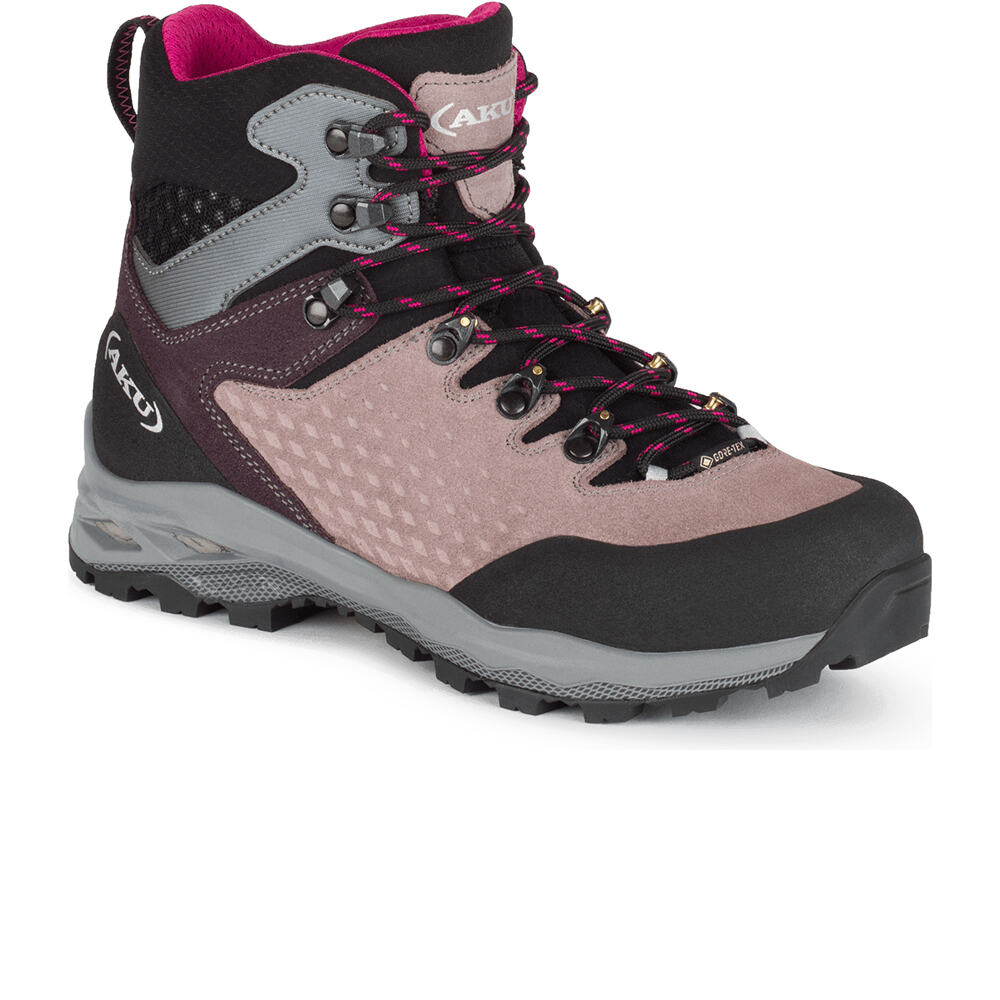 Aku bota montaña cuero mujer ALTERRA II GORE-TEX ROSA lateral interior