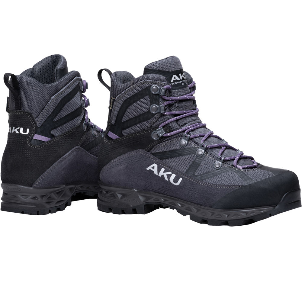 Aku bota montaña cuero mujer TREKKER PRO II GORE-TEX GRIS puntera