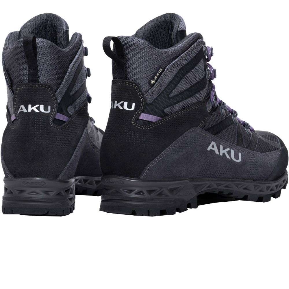 Aku bota montaña cuero mujer TREKKER PRO II GORE-TEX GRIS vista trasera
