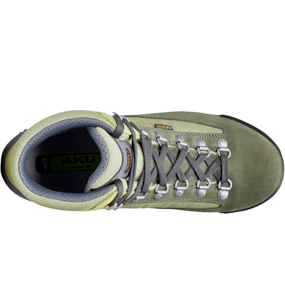 Aku bota montaña cuero mujer ULTRA LIGHT ORIGINAL GORE-TEX VERDE vista superior