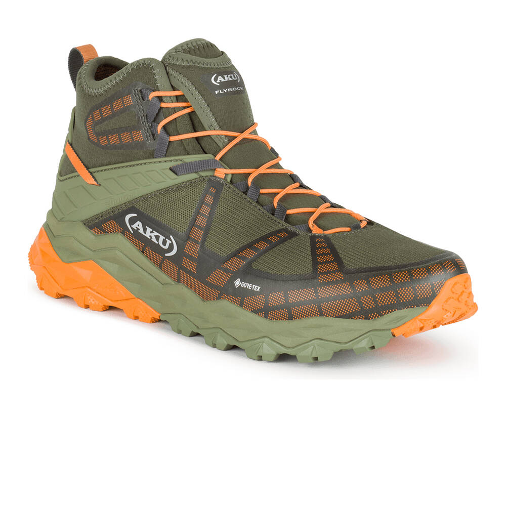 Aku bota trekking hombre FLYROCK MID GORE-TEX VERDE lateral interior