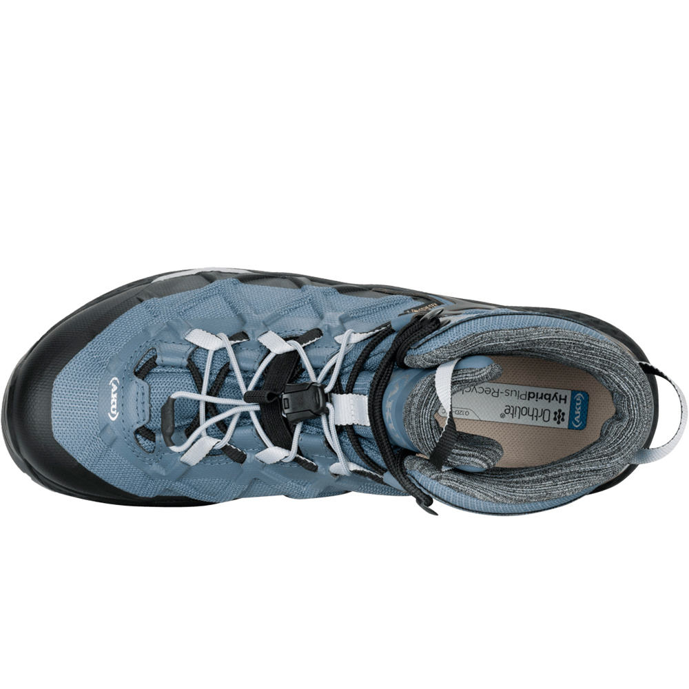 Aku bota trekking mujer ROCKET MID DFS GORE-TEX AZUL vista superior