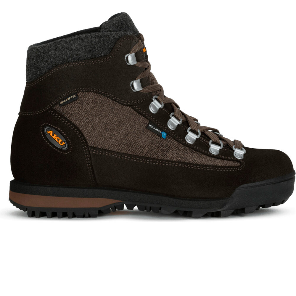 Aku bota trekking mujer ULTRA LIGHT WARM GORE-TEX MARRON lateral exterior