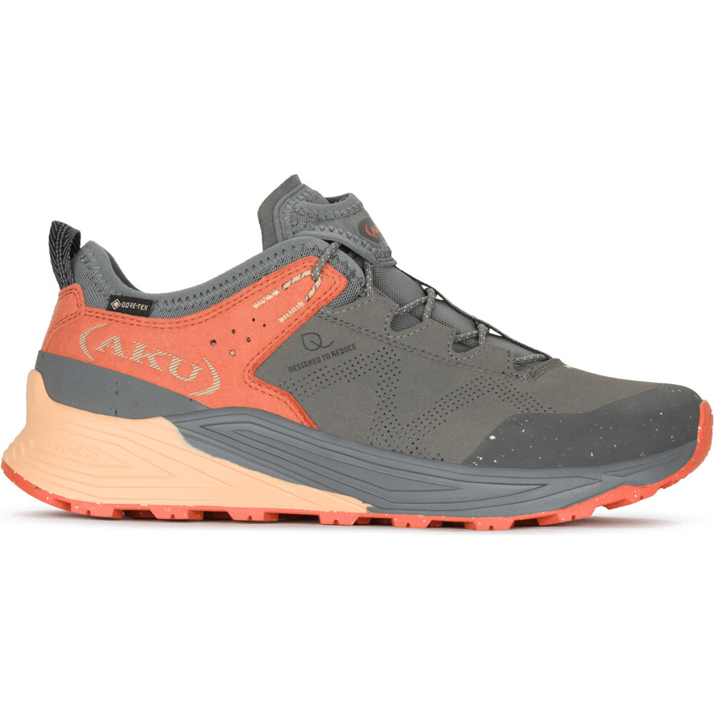 Aku zapatilla trekking hombre OMNIA V-LIGHT GORE-TEX GRIS lateral exterior