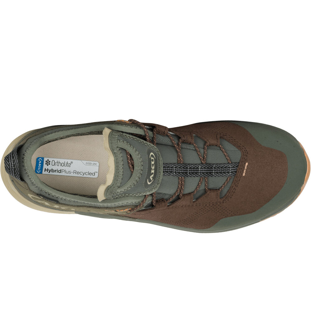 Aku zapatilla trekking hombre OMNIA V-LIGHT GORE-TEX MARRON vista superior