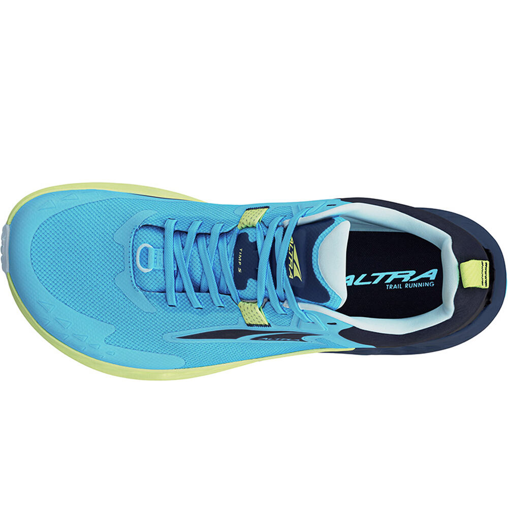 Altra zapatillas trail hombre TIMP 5 AZUL vista superior