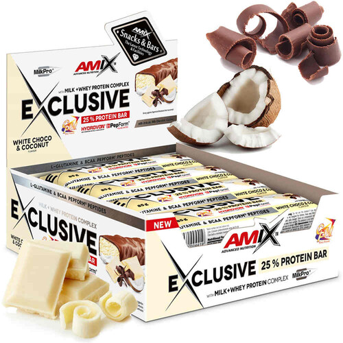 AMIX NUTRITION EXCLUXIVE P.BAR 12X85 GR blanco