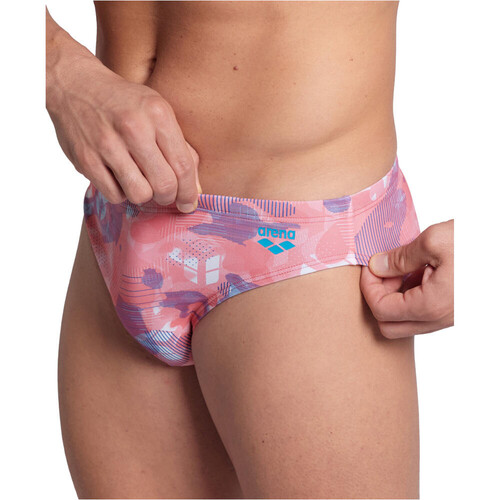Arena bañador natación hombre BRIEFS ALLOVER NARANJA
