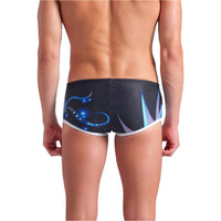 Arena bañador natación hombre ONE PRINT LOW NEGRO vista trasera