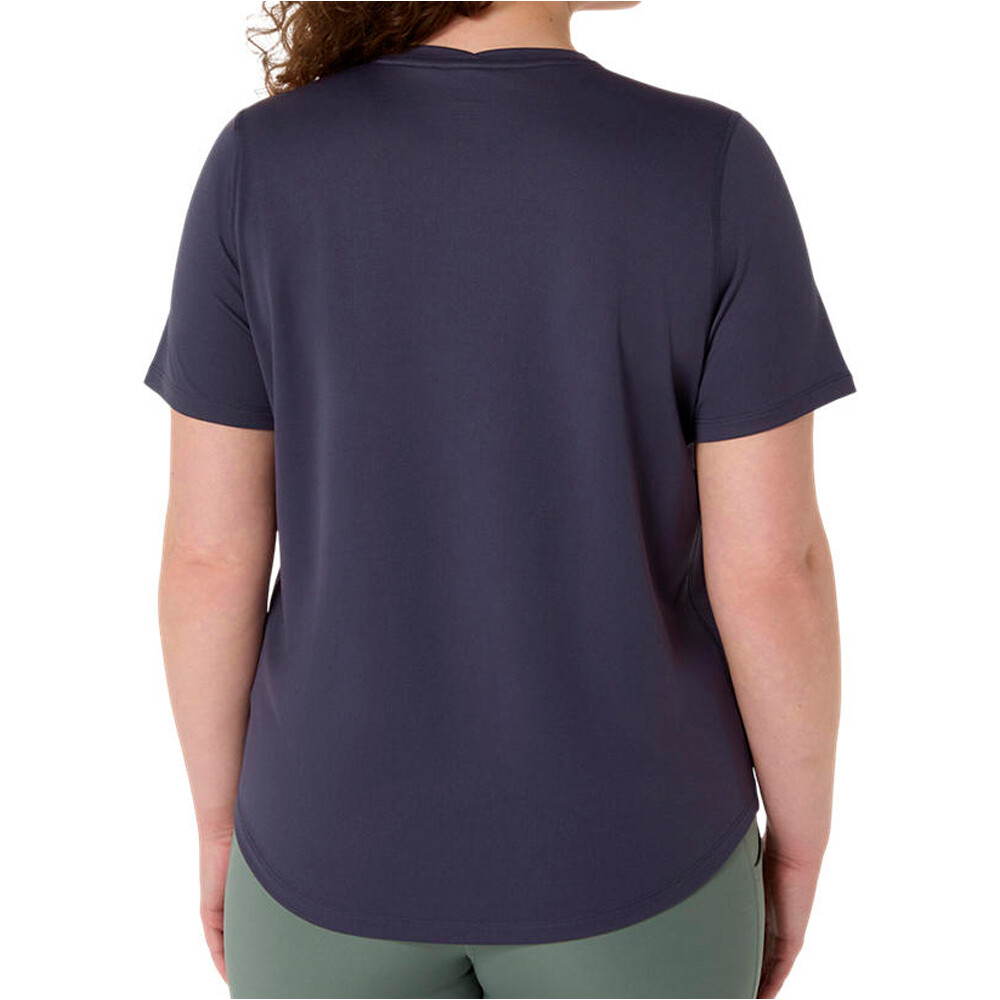 Asics camiseta entrenamiento manga corta mujer CORE AZUL vista trasera