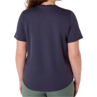 Asics camiseta entrenamiento manga corta mujer CORE AZUL vista trasera