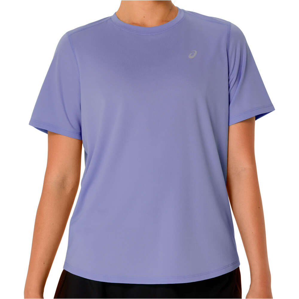 Asics camiseta entrenamiento manga corta mujer CORE MORADO vista frontal