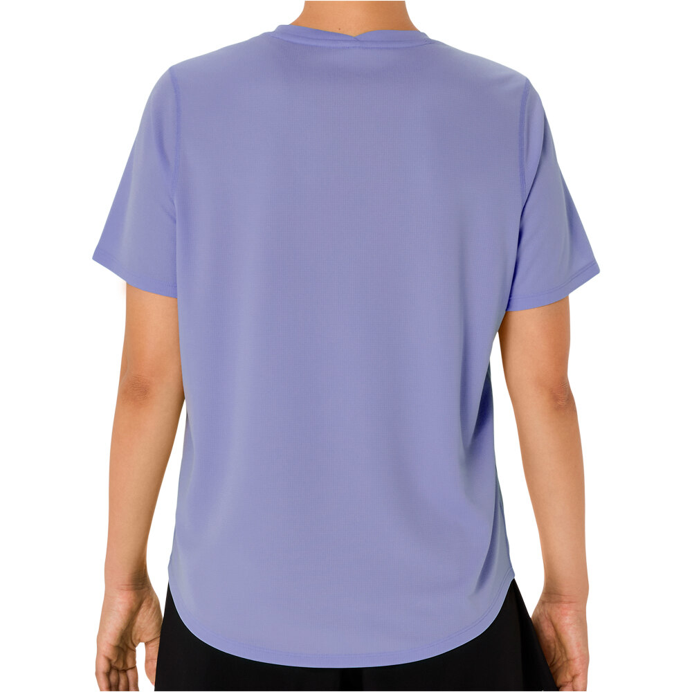 Asics camiseta entrenamiento manga corta mujer CORE MORADO vista trasera