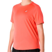 Asics camiseta entrenamiento manga corta mujer CORE NARANJA vista detalle