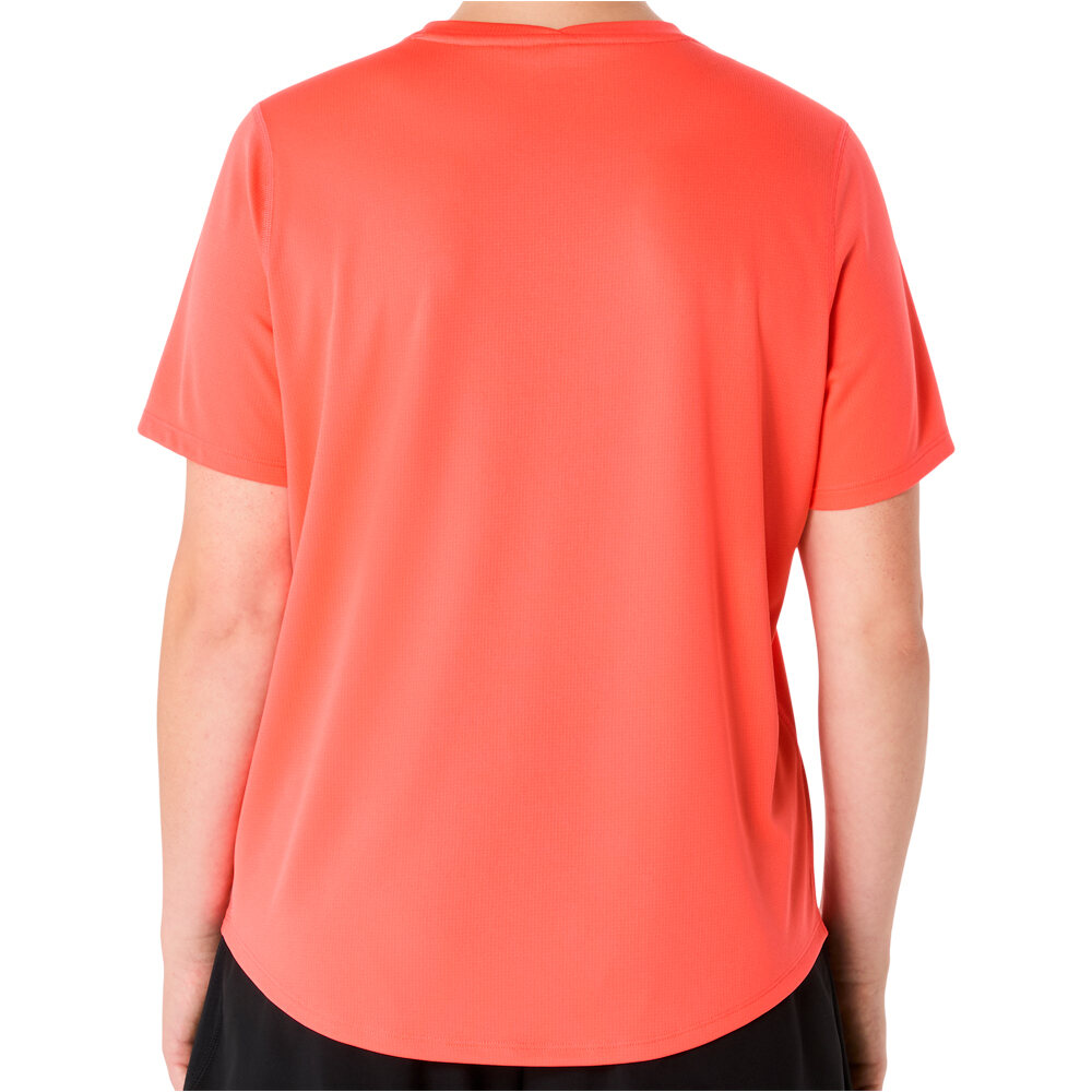 Asics camiseta entrenamiento manga corta mujer CORE NARANJA vista trasera