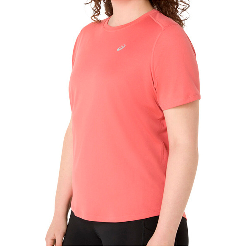 Asics camiseta entrenamiento manga corta mujer CORE ROSA vista detalle