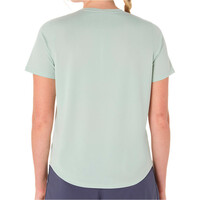 Asics camiseta entrenamiento manga corta mujer CORE VERDE vista trasera