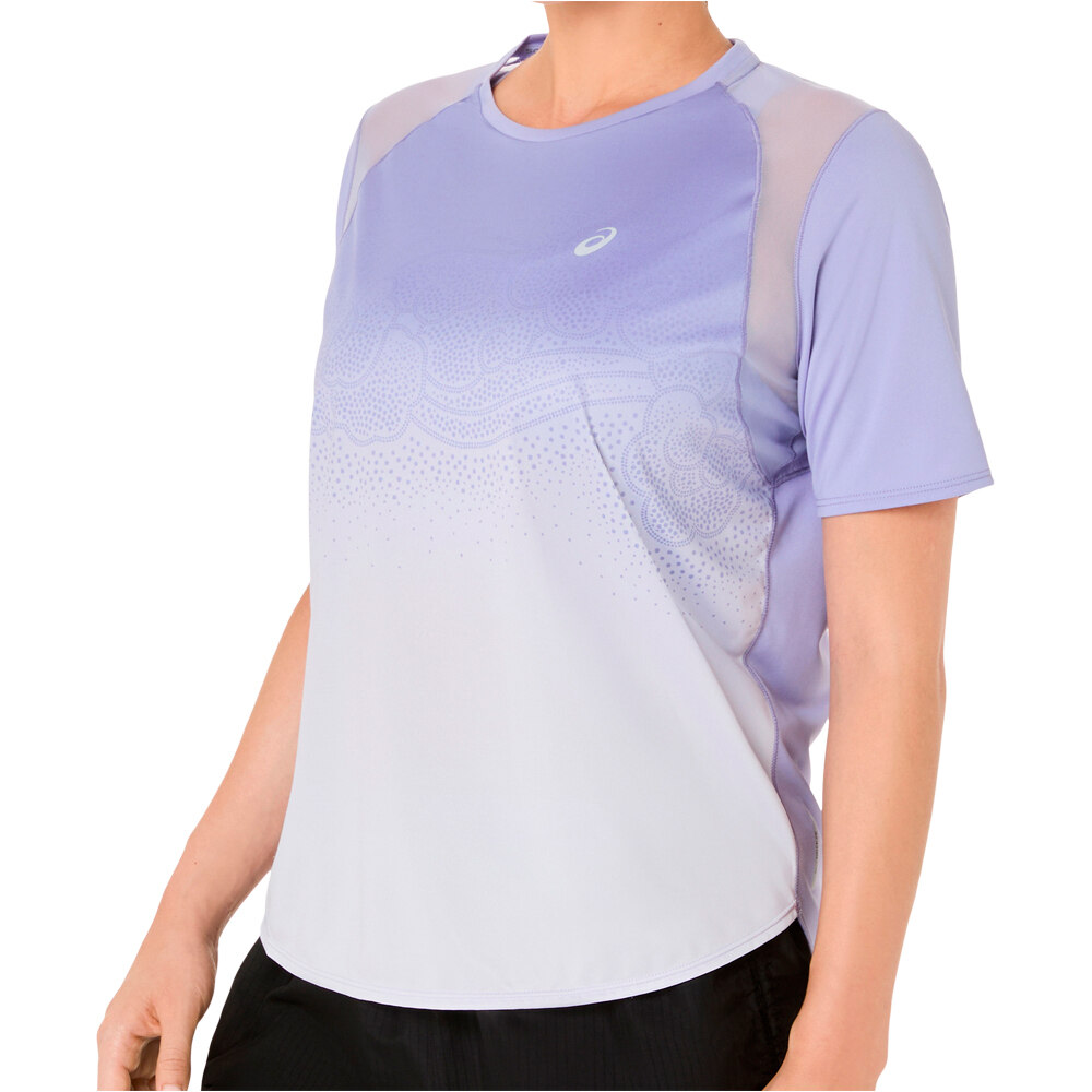 Asics camiseta entrenamiento manga corta mujer ROAD FADE MORADO 03