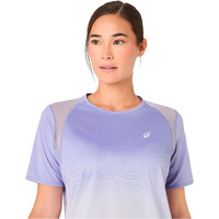 Asics camiseta entrenamiento manga corta mujer ROAD FADE MORADO 04