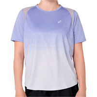 Asics camiseta entrenamiento manga corta mujer ROAD FADE MORADO vista detalle