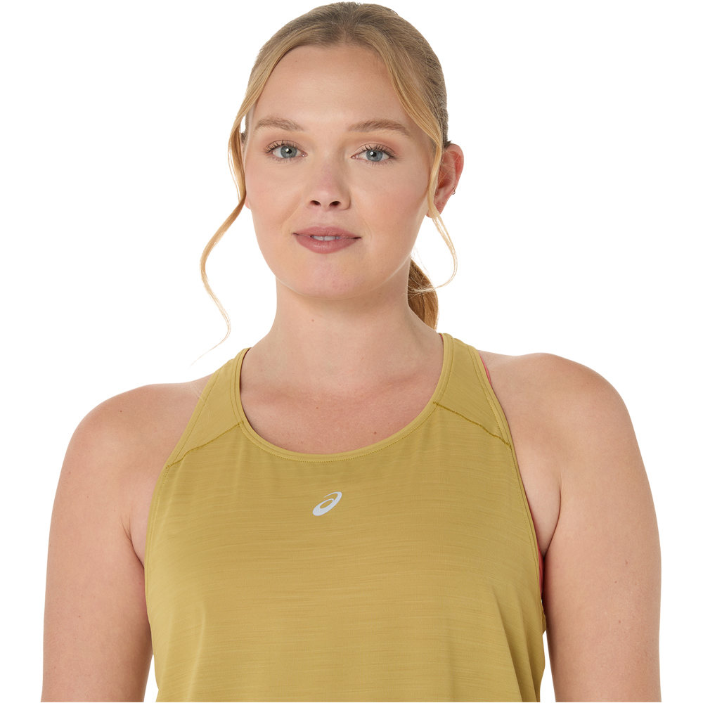Asics camiseta entrenamiento manga corta mujer ROAD MARRON 04