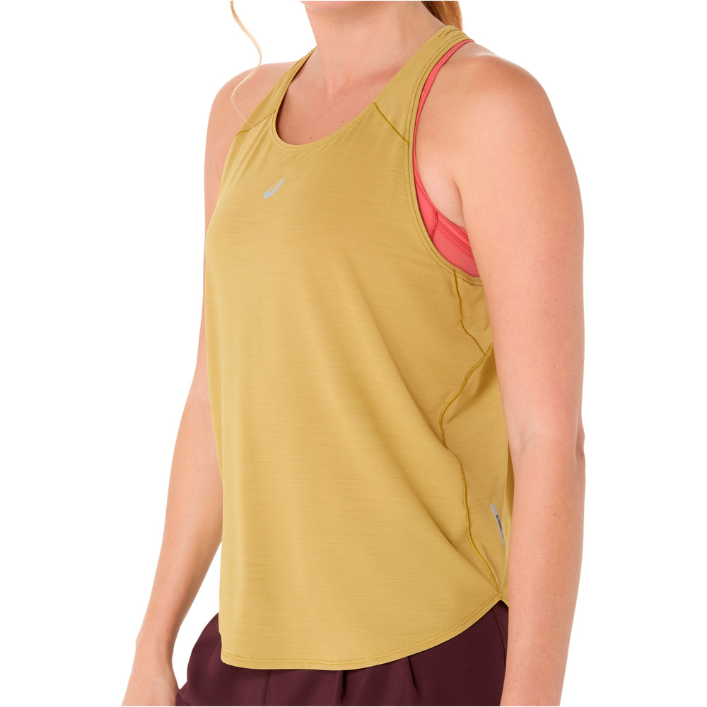 Asics camiseta entrenamiento manga corta mujer ROAD MARRON vista detalle