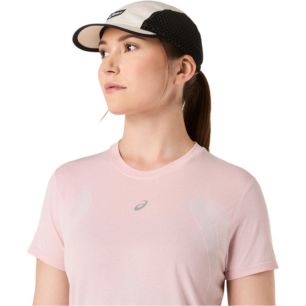 Asics camiseta entrenamiento manga corta mujer ROAD SEAMLESS ROSA 03