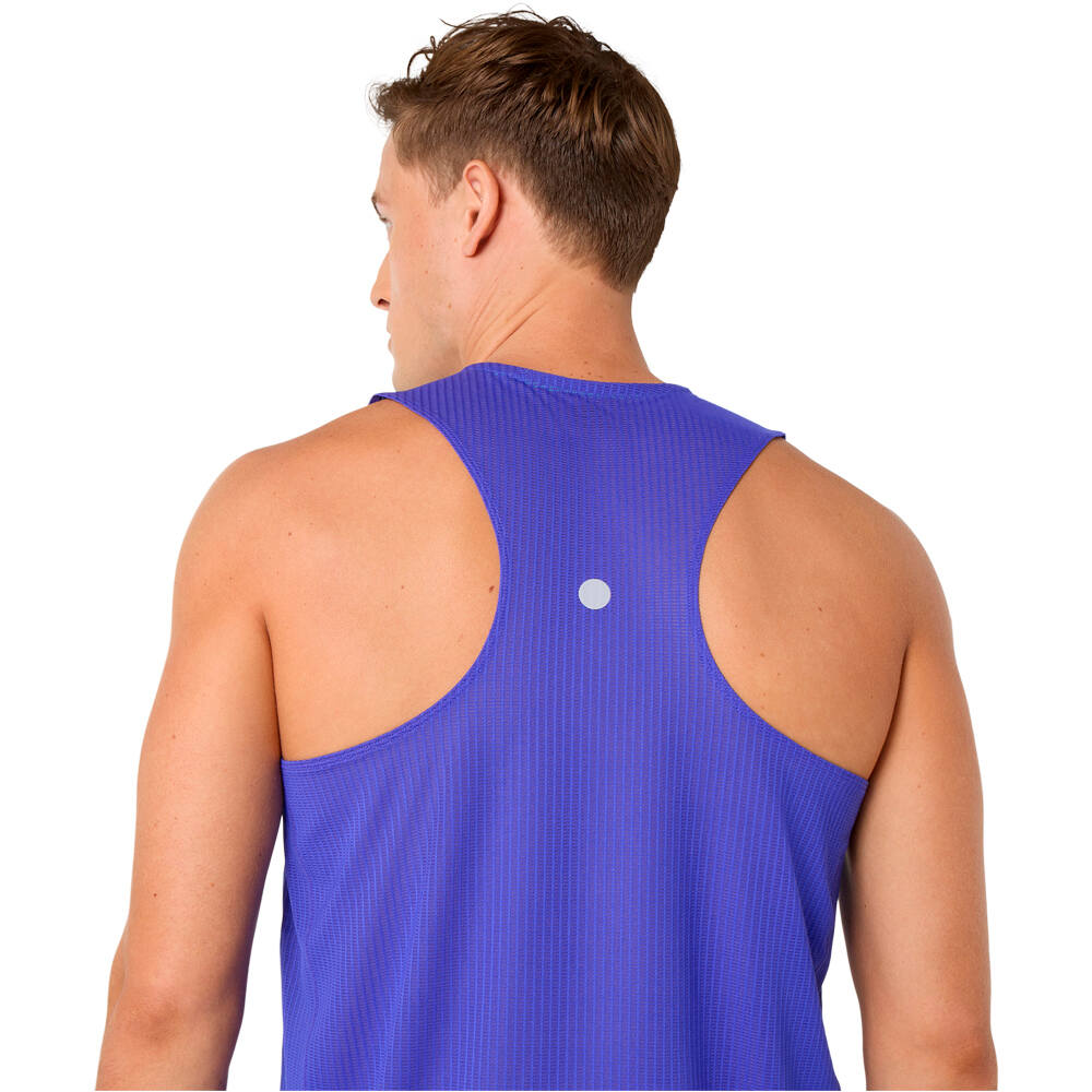 Asics camiseta entrenamiento tirantes hombre ROAD FADE AZUL 05