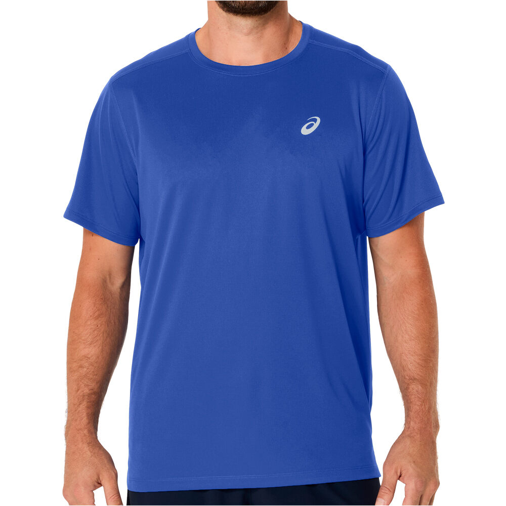 Asics camiseta técnica manga corta hombre CORE AZUL vista frontal
