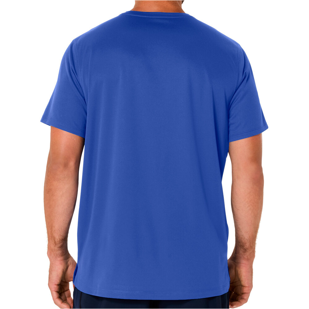 Asics camiseta técnica manga corta hombre CORE AZUL vista trasera
