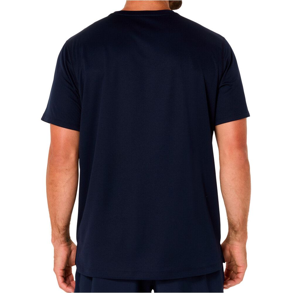 Asics camiseta técnica manga corta hombre CORE NEGRO vista trasera