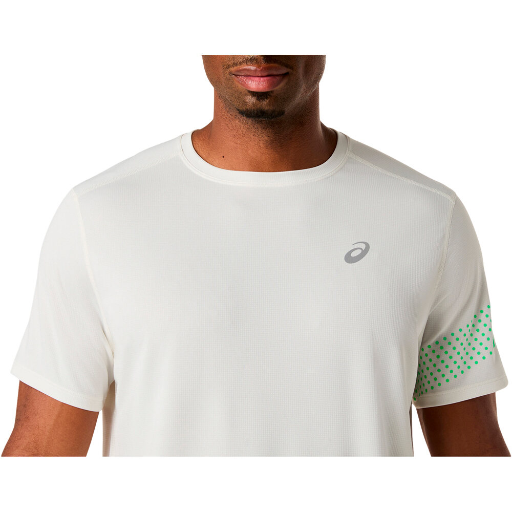 Asics camiseta técnica manga corta hombre ICON VERDE 03